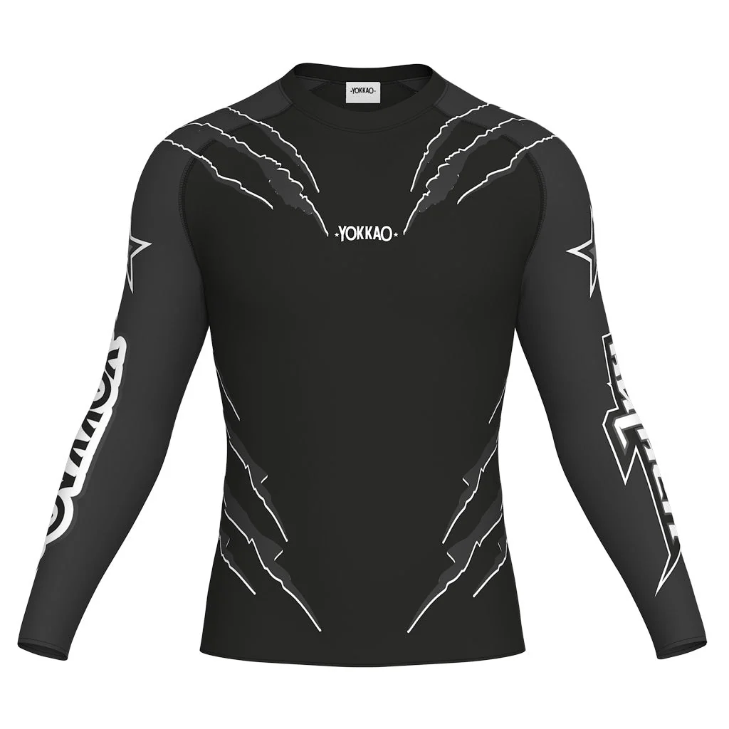 Scratch Compression Rashguard Long Sleeve Shirts - Image 3
