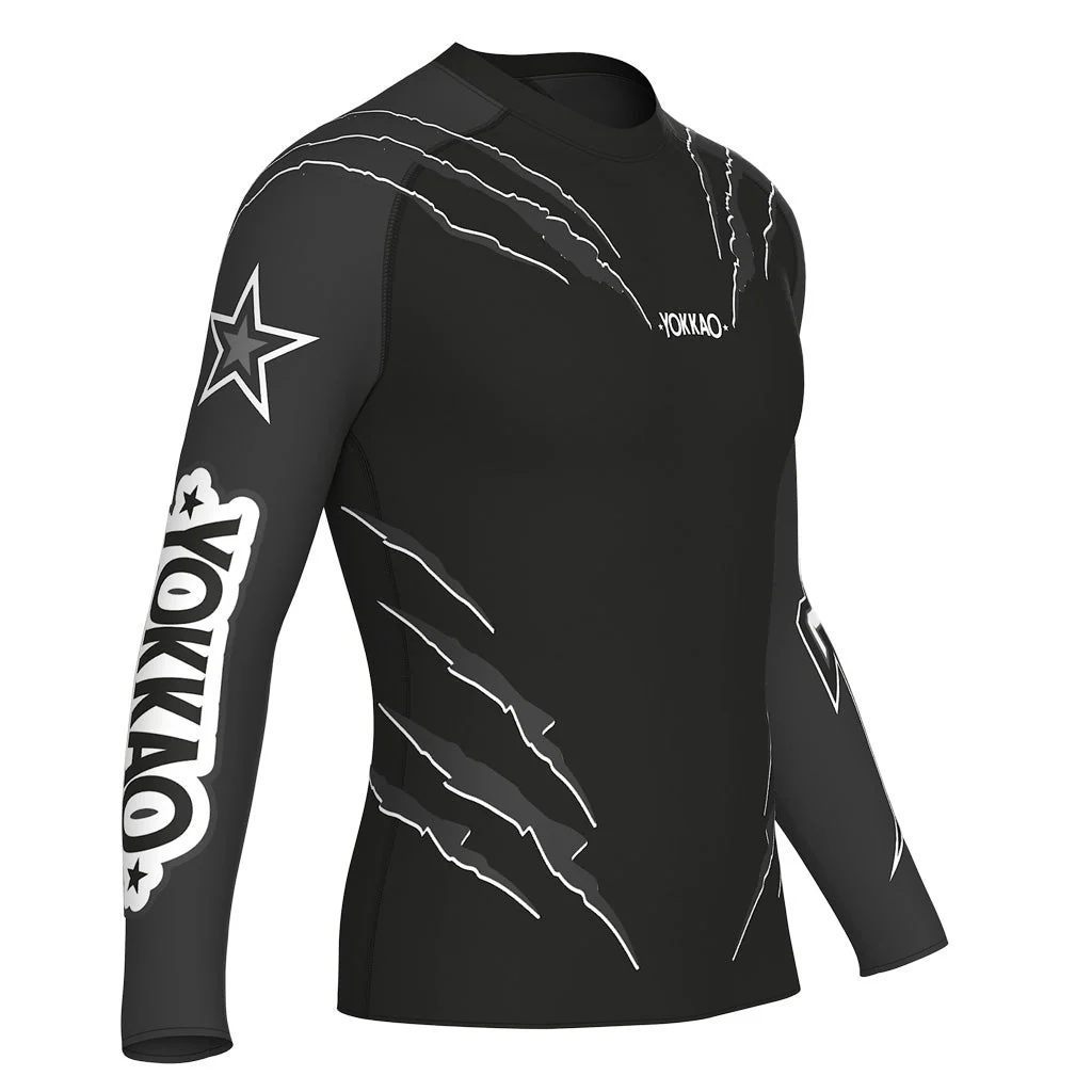 Scratch Compression Rashguard Long Sleeve Shirts - Image 4