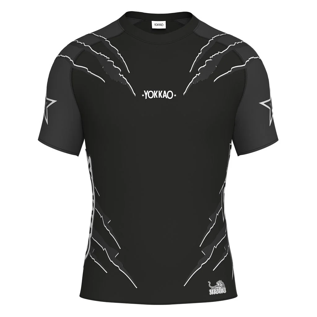 Scratch Compression Rashguard Short Sleeve Shirts - Image 3