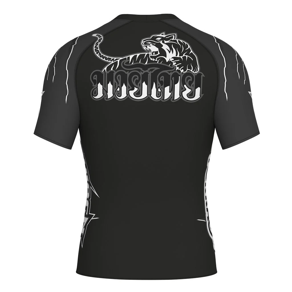 Scratch Compression Rashguard Short Sleeve Shirts - Image 7